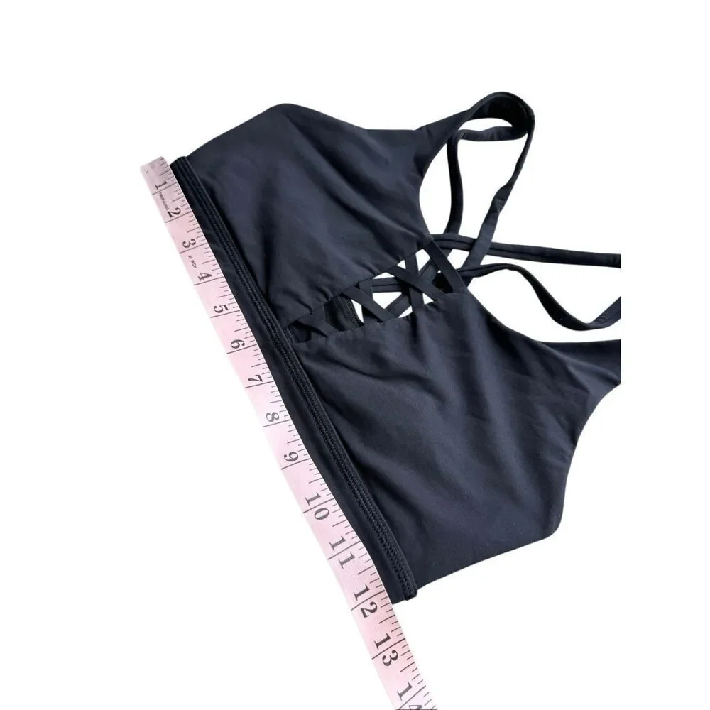 Lululemon Black Energy Laced Sports Bra Size 6